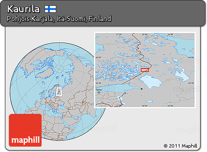 Gray Location Map of Kaurila