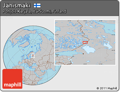 Gray Location Map of Jänismäki
