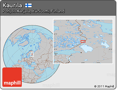 Gray Location Map of Kaurila