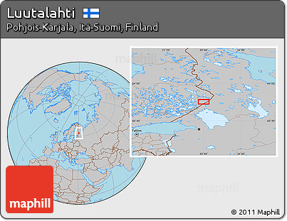 Gray Location Map of Luutalahti