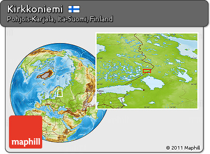 Physical Location Map of Kirkkoniemi