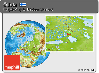 Physical Location Map of Öllölä