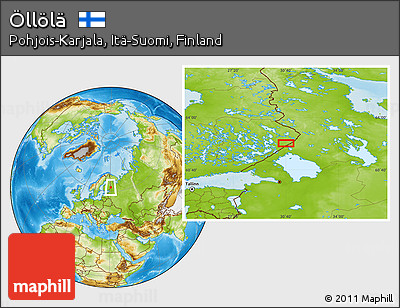 Physical Location Map of Öllölä