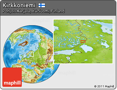 Physical Location Map of Kirkkoniemi
