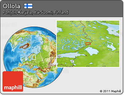 Physical Location Map of Öllölä