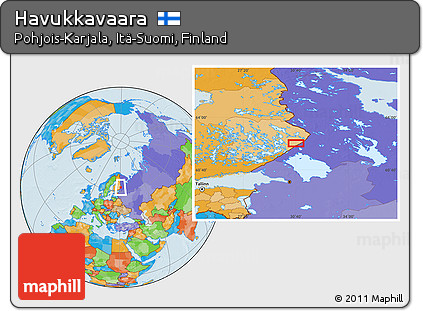 Political Location Map of Havukkavaara