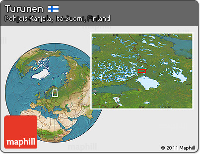 Satellite Location Map of Turunen