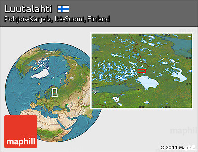 Satellite Location Map of Luutalahti