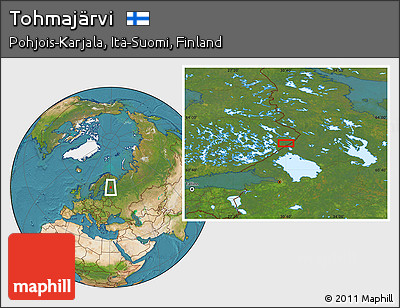 Satellite Location Map of Tohmajärvi
