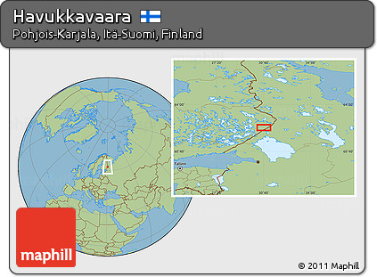 Savanna Style Location Map of Havukkavaara