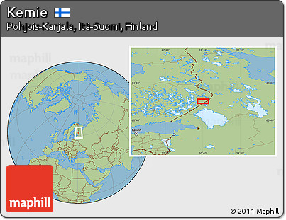 Savanna Style Location Map of Kemie