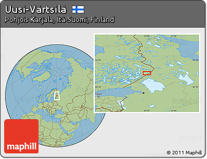 Savanna Style Location Map of Uusi-Värtsilä