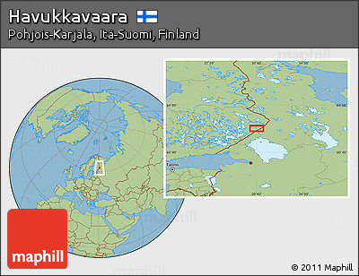 Savanna Style Location Map of Havukkavaara