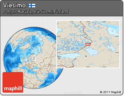 Shaded Relief Location Map of Viesimo