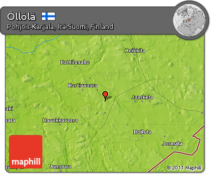 Physical Map of Öllölä