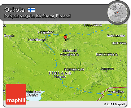 Physical Panoramic Map of Oskola