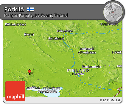 Physical Panoramic Map of Pörkilä
