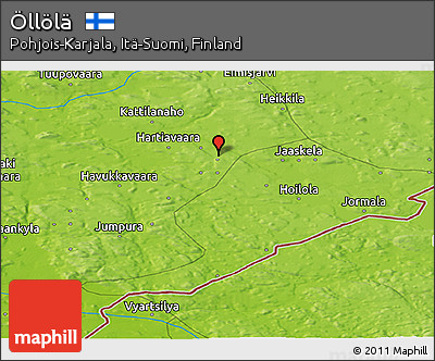 Physical Panoramic Map of Öllölä