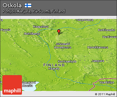 Physical Panoramic Map of Oskola
