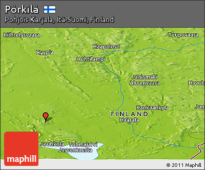 Physical Panoramic Map of Pörkilä