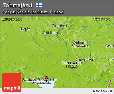 Physical Panoramic Map of Tohmajärvi