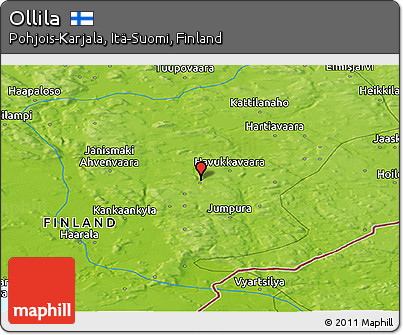 Physical Panoramic Map of Ollila