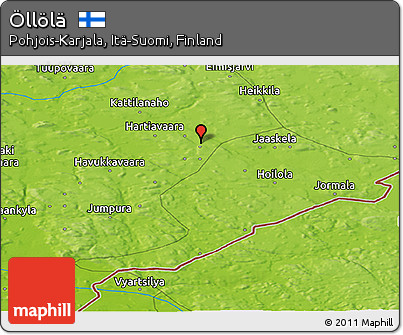 Physical Panoramic Map of Öllölä