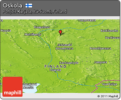 Physical Panoramic Map of Oskola
