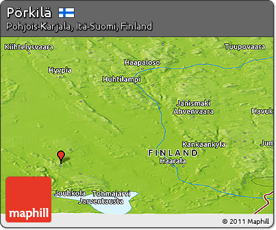 Physical Panoramic Map of Pörkilä