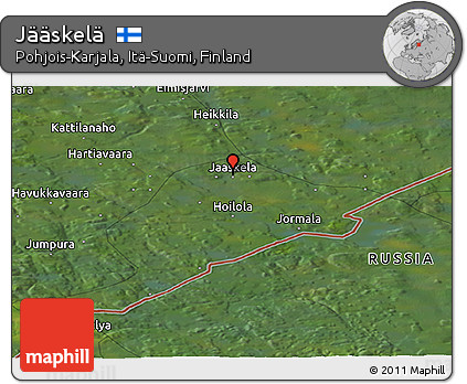 Satellite Panoramic Map of Jääskelä
