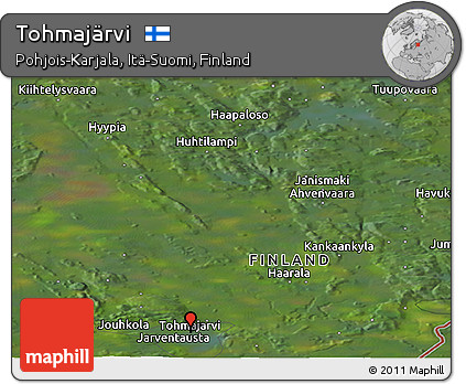 Satellite Panoramic Map of Tohmajärvi