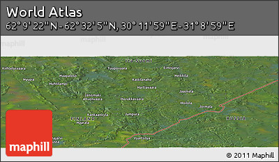Satellite Panoramic Map of the Area around 62° 20' 44" N, 30° 40' 29" E