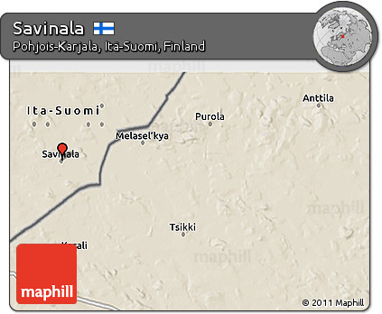 Shaded Relief 3D Map of Savinala