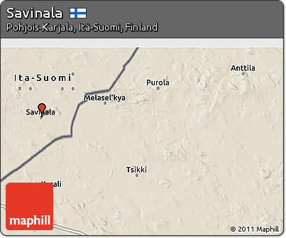 Shaded Relief 3D Map of Savinala