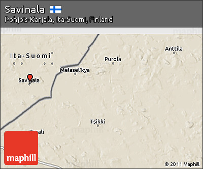 Shaded Relief 3D Map of Savinala