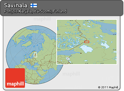Savanna Style Location Map of Savinala