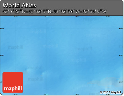 Physical Map of the Area around 62° 20' 44" N, 33° 4' 30" W