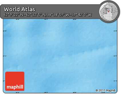 Physical Map of the Area around 62° 20' 44" N, 38° 10' 29" W