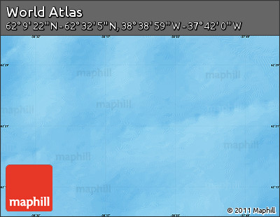 Physical Map of the Area around 62° 20' 44" N, 38° 10' 29" W