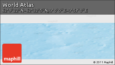 Physical Panoramic Map of the Area around 62° 20' 44" N, 3° 28' 30" E