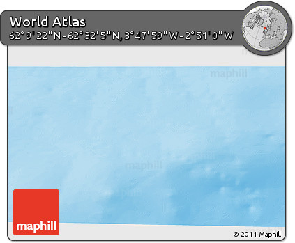 Physical 3D Map of the Area around 62° 20' 44" N, 3° 19' 30" W