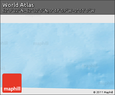 Physical 3D Map of the Area around 62° 20' 44" N, 3° 19' 30" W