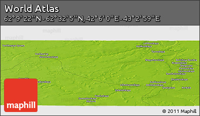 Physical Panoramic Map of the Area around 62° 20' 44" N, 42° 34' 30" E