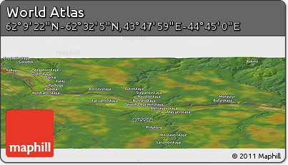 Satellite Panoramic Map of the Area around 62° 20' 44" N, 44° 16' 29" E