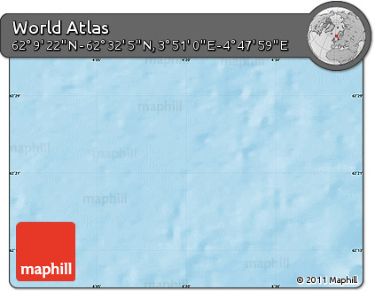 Physical Map of the Area around 62° 20' 44" N, 4° 19' 30" E