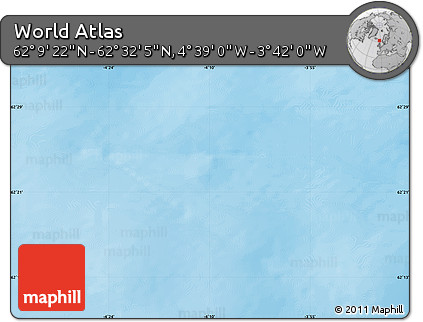 Shaded Relief Map of the Area around 62° 20' 44" N, 4° 10' 30" W