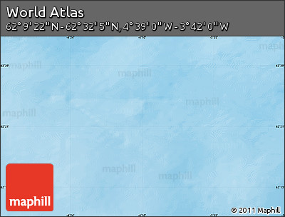 Shaded Relief Map of the Area around 62° 20' 44" N, 4° 10' 30" W