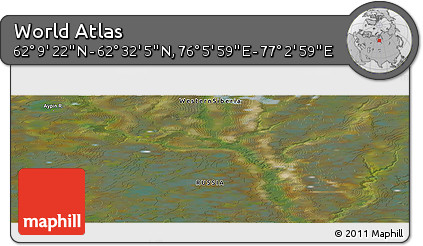 Satellite Panoramic Map of the Area around 62° 20' 44" N, 76° 34' 29" E