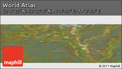 Satellite Panoramic Map of the Area around 62° 20' 44" N, 76° 34' 29" E
