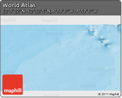 Political 3D Map of the Area around 62° 20' 44" N, 8° 25' 30" W